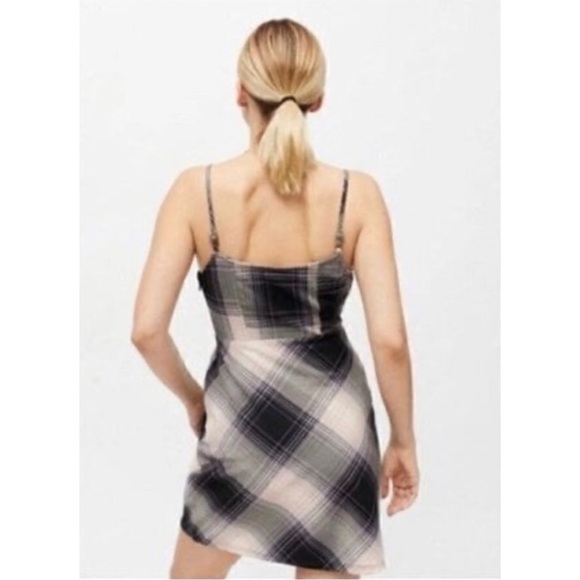URBAN OUTFITTERS Keya Plaid Mini Dress Size L - Picture 2 of 7